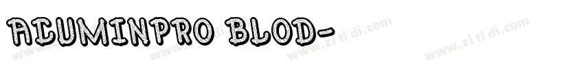 acuminpro blod字体转换